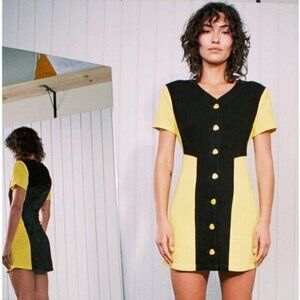 Fashion Brand Company by Penelope Gazin Taxi Linen Mini Dress M Limited Edition